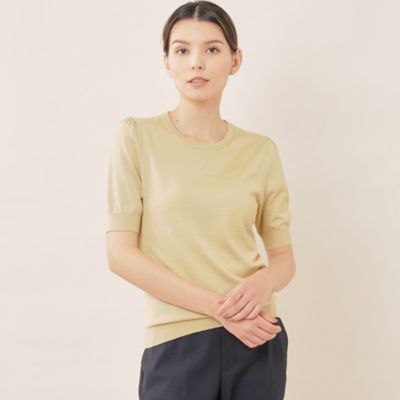 【Ｐｒｅｃｉｏｕｓ　掲載】シルクコットン　半袖プルオーバー【ウォッシャブル】（Ｋ１Ｎ０５１０１＿＿）