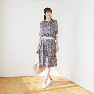 新品✨ポールスチュアート　コンビプルオーバー カラーブロックプリント ニットコンビプルオーバー
