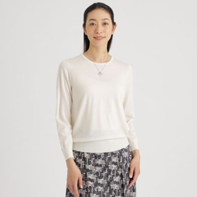 ＜Paul Stuart (Women)＞ウォッシャブルウール　クルーネックプルオーバー２３ＡＷ【ウォッシャブル】（Ｋ１Ｎ１９２０１＿＿）