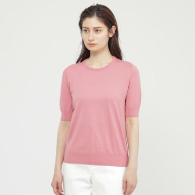 【SALE】Paul Stuart (Women)/ポール・スチュアート【WEB・一部店舗限定/ウォッシャブル】コットンシルク プルオーバー(K1N22580__) アカ11L トップス【三越伊勢丹/公式】