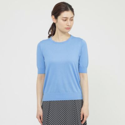 【SALE】Paul Stuart (Women)/ポール・スチュアート【WEB・一部店舗限定/ウォッシャブル】コットンシルク プルオーバー(K1N22580__) アオ20L トップス【三越伊勢丹/公式】