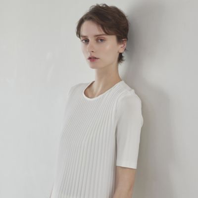 ＜Paul Stuart (Women)＞【ウォッシャブル】プリーツコンビニット　プルオーバー（Ｋ１Ｎ２３５１３＿＿）