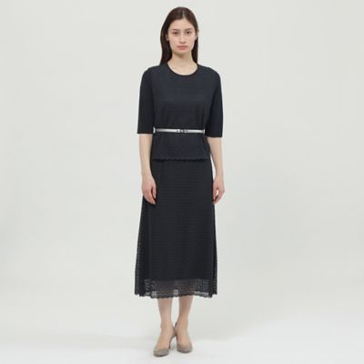 ウォッシャブル】レースコンビニット プルオーバー