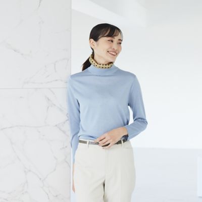 【ＴＨＥ　ＮＩＫＫＥＩ　ＭＡＧＡＺＩＮＥ　Ａｉ　掲載】「ＤＲＥＳＳ　ＫＮＩＴ」１００％シルクハイゲージニットプルオーバー【ウォッシャブル】　