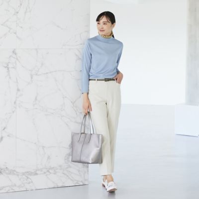 【ＴＨＥ　ＮＩＫＫＥＩ　ＭＡＧＡＺＩＮＥ　Ａｉ　掲載】「ＤＲＥＳＳ　ＫＮＩＴ」１００％シルクハイゲージニットプルオーバー【ウォッシャブル】　