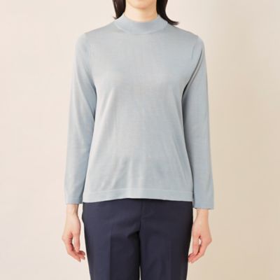 【ＴＨＥ　ＮＩＫＫＥＩ　ＭＡＧＡＺＩＮＥ　Ａｉ　掲載】「ＤＲＥＳＳ　ＫＮＩＴ」１００％シルクハイゲージニットプルオーバー【ウォッシャブル】　