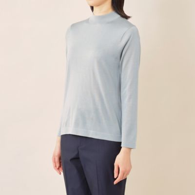 【ＴＨＥ　ＮＩＫＫＥＩ　ＭＡＧＡＺＩＮＥ　Ａｉ　掲載】「ＤＲＥＳＳ　ＫＮＩＴ」１００％シルクハイゲージニットプルオーバー【ウォッシャブル】　