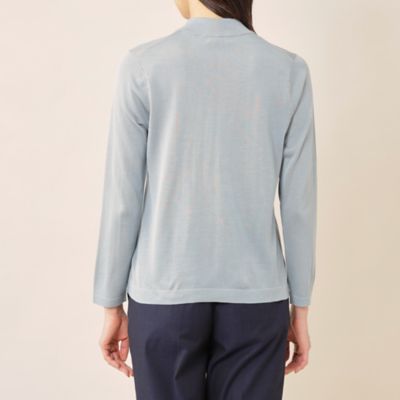 【ＴＨＥ　ＮＩＫＫＥＩ　ＭＡＧＡＺＩＮＥ　Ａｉ　掲載】「ＤＲＥＳＳ　ＫＮＩＴ」１００％シルクハイゲージニットプルオーバー【ウォッシャブル】　