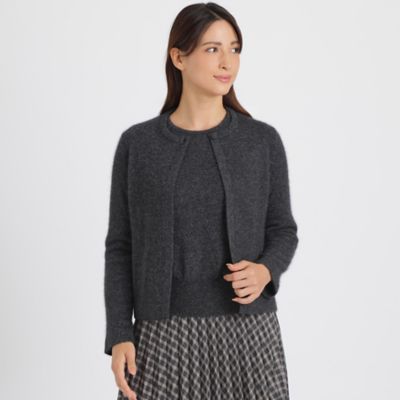 ＜Paul Stuart (Women)＞【ＷＥＢ限定】へアリーラメ　クルーネックカーディガン（Ｋ１Ｎ３１２９２＿＿）