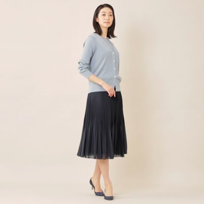 「ＤＲＥＳＳ　ＫＮＩＴ」１００％シルクハイゲージニットカーディガン【ウォッシャブル】　２３ＳＳ（Ｋ１Ｎ３６１５０＿＿）