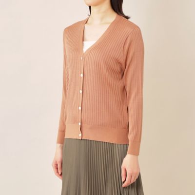 「ＤＲＥＳＳ　ＫＮＩＴ」１００％シルクハイゲージニットカーディガン【ウォッシャブル】　２３ＳＳ（Ｋ１Ｎ３６１５０＿＿）