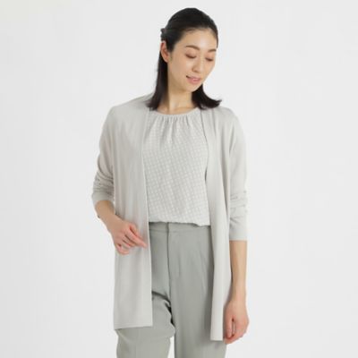 ＜Paul Stuart (Women)＞クールレーヨン　ロングカーディガン２３ＳＳ【ウォッシャブル】（Ｋ１Ｎ３９１１０＿＿）