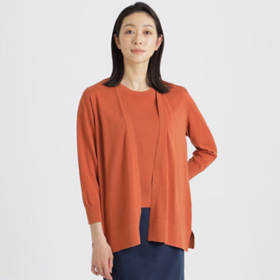 ＜Paul Stuart (Women)＞【ＷＥＢ限定】アセテートコットン　ロングカーディガン【ウォッシャブル】（Ｋ１Ｎ４３１８１＿＿）