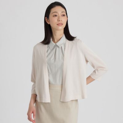＜Paul Stuart (Women)＞【ＷＥＢ限定】アセテートコットン　ショートカーディガン【ウォッシャブル】（Ｋ１Ｎ４４１８１＿＿）