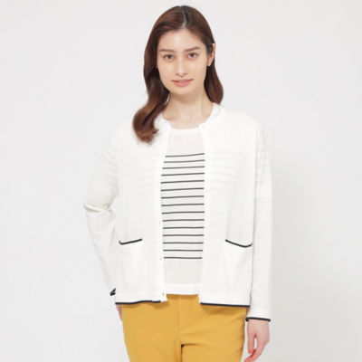 ＜Paul Stuart (Women)＞【ウォッシャブル】ファンクションコットンＭＩＸ　カーディガン（Ｋ１Ｎ４６３３２＿＿）