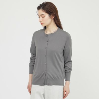 【新品・未使用】ポールスチュアート ホワイト 五分袖カーディガン サイズ6 Paul Stuart (Women)のカーディガン | レディース | 三越伊勢丹