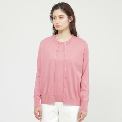 【SALE】Paul Stuart (Women)/ポール・スチュアート【WEB・一部店舗限定/ウォッシャブル】コットンシルク カーディガン(K1N51580__) アカ11L トップス【三越伊勢丹/公式】