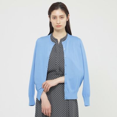 【WEB限定色！日本製ワンマイルウエア】 コットン コンパクトヤーン カーディガン WEB・一部店舗限定／ウォッシャブル】コットンシルク