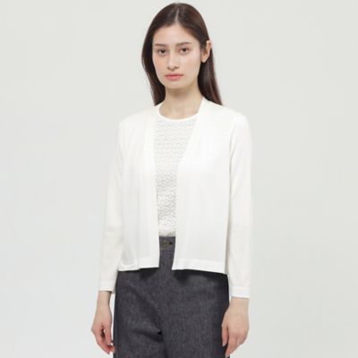 【新品未使用】ポールスチュアートカーディガン ウォッシャブル】ウールレーヨンミックス カーディガン(トップス