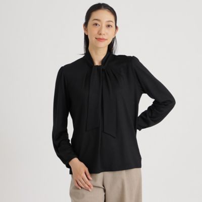 【Ｐｒｅｃｉｏｕｓ掲載】クリアウォッシャブルウール天竺　ボウ付きプルオーバー【ウォッシャブル】（Ｋ１Ｐ０５２６２＿＿）
