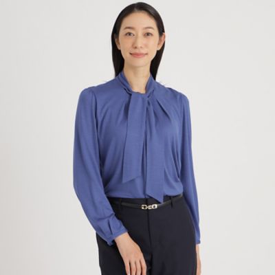 【Ｐｒｅｃｉｏｕｓ掲載】クリアウォッシャブルウール天竺　ボウ付きプルオーバー【ウォッシャブル】（Ｋ１Ｐ０５２６２＿＿）