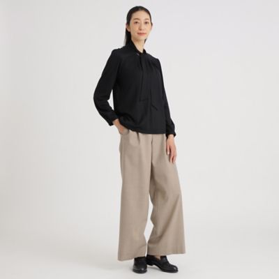 【Ｐｒｅｃｉｏｕｓ掲載】クリアウォッシャブルウール天竺　ボウ付きプルオーバー【ウォッシャブル】（Ｋ１Ｐ０５２６２＿＿）