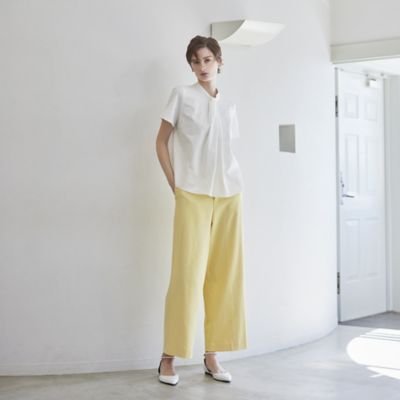 WEB・一部店舗限定】コットンリネンストライプ プルオーバー