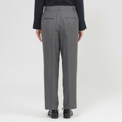 美品【カルバンクライン】ウール使用 シャドーストライプ柄 2パンツ セットアップ セットアップ スウェット レディース クロップ トップス 長袖
