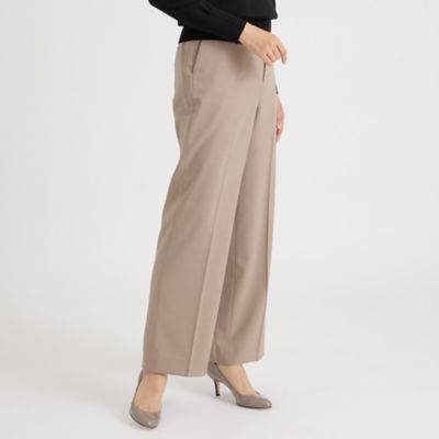 ＜Paul Stuart (Women)＞ライトシャークストレッチ　ストレートパンツ【ウォッシャブル】（Ｋ１Ｒ２２２１７＿＿）