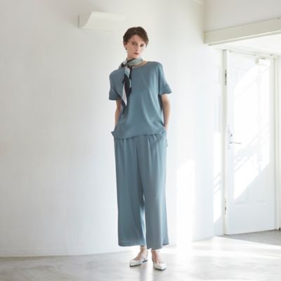 【ウォッシャブル】バックサテンジョーゼット　パンツ（Ｋ１Ｒ２２５４５＿＿）