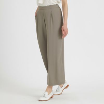 ＜Paul Stuart (Women)＞バックサテンジョーゼット　ワイドパンツ２３ＳＳ【ウォッシャブル】（Ｋ１Ｒ２３１２４＿＿）