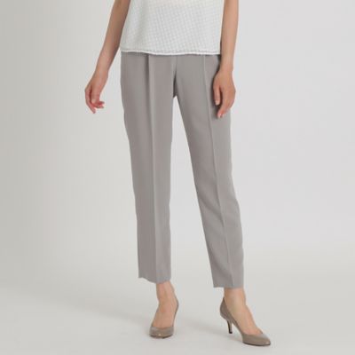 ＜Paul Stuart (Women)＞シャドーストライプ　テーパードパンツ【ウォッシャブル】【吸水速乾・防しわ】（Ｋ１Ｒ３０２７６＿＿）