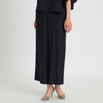 ＜Paul Stuart (Women)＞バックサテンジョーゼット　ワイドパンツ【ウォッシャブル】（Ｋ１Ｒ３３２７７＿＿）