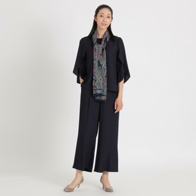 バックサテンジョーゼット　ワイドパンツ【ウォッシャブル】（Ｋ１Ｒ３３２７７＿＿）