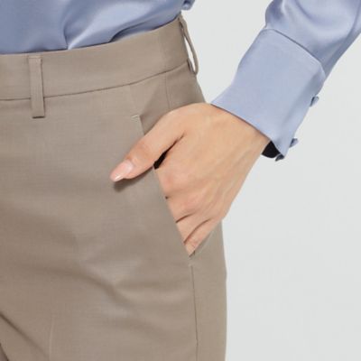 【Ｎｉｋｋｅｉ　ｍａｇａｚｉｎｅ掲載】【ウォッシャブル／防シワ性】ウーステッドクリアツイル　パンツ（Ｋ１Ｒ３５４２７＿＿）