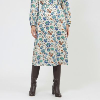 ＜Paul Stuart (Women)＞【ウォッシャブル】サラサフラワー　スカート（Ｋ１Ｓ１６６５６＿＿）