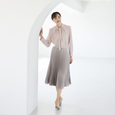 【ＴＨＥ　ＮＩＫＫＥＩ　ＭＡＧＡＺＩＮＥ　Ａｉ　掲載】ラメコーティング　スカート【ウォッシャブル】（Ｋ１Ｓ２８１２８＿＿）