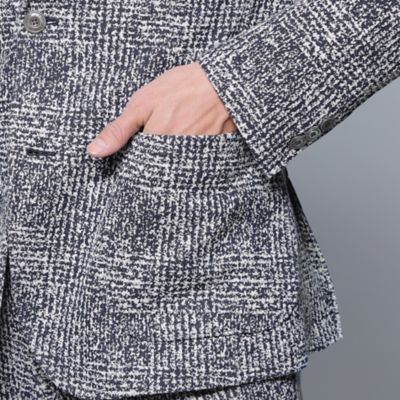 【ＰＲＩＭＡ　ＣＯＬＬＥＣＴＩＯＮ】【セットアップ】マイクロチェックジャケット（Ｍ１Ｅ２５１９１＿＿）