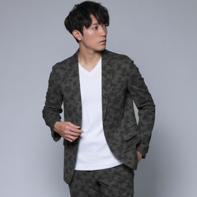 ＜EPOCA UOMO (Men)＞【セットアップ】リーフプリントジャージージャケット（Ｍ１Ｅ３６１１２＿＿）