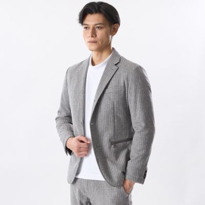極美品✨エポカウォモ ジャケット サマーツイード アンコン 裏地無し 46 美香さんコラボ】サマーツイードショートジャケット