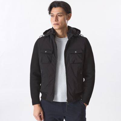 定価5万程　epoca uomo ベロア　ニット　切り替え　ブルゾン　ジャケット ポリエステルツイルコンビブルゾン（M1F48625＿＿） | EPOCA