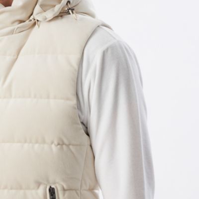 Safari11月号掲載＊ベロアツイルジャージーダウンベスト