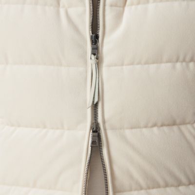 【美品】エポカ EPOCA フランネルジャージー ダウンベスト 38 M Safari11月号掲載＊ベロアツイルジャージーダウンベスト