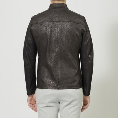 【ＰＲＩＭＡ　ＣＯＬＬＥＣＴＩＯＮ】エンボスシングルライダースブルゾン（Ｍ１Ｆ６５４９１＿＿）