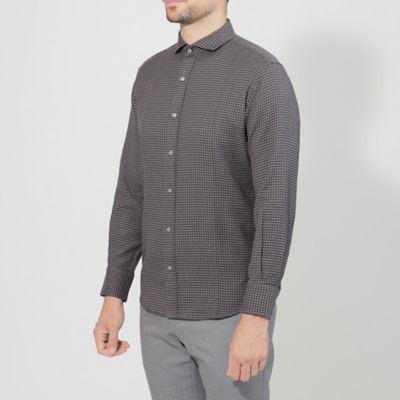 【期間限定価格】Emily Levine / MARCOシャツ 千鳥柄サッカー長袖シャツ(ブラウス・シャツ) | MICHEL KLEIN