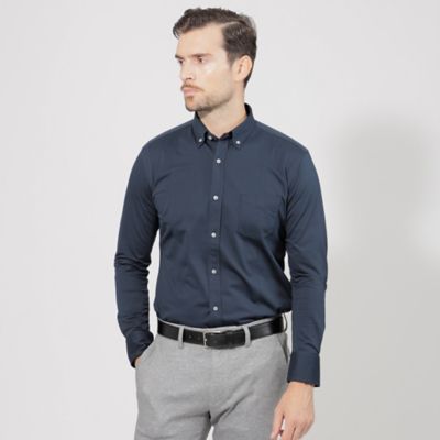 【SALE】EPOCA UOMO (Men)/エポカ ウォモ ブライトポリエステル混ロングスリーブシャツ(M1M34432__) アオ トップス【三越伊勢丹/公式】