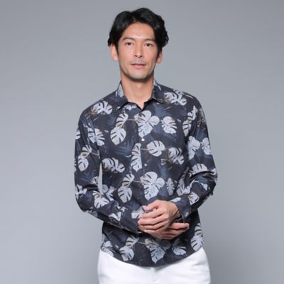 ＜三越伊勢丹/公式＞【SALE】EPOCA UOMO (Men)/エポカ ウォモ【PRIMA COLLECTION】リーフプリントシャツ アオ トップス【三越伊勢丹/公式】