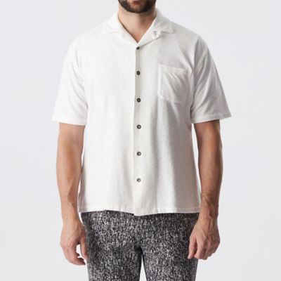 未使用　エポカウォモ　半袖Tシャツ　パイル生地　ネイビーチェック　サイズ46 ニッセン Tシャツ 半袖 クルーネック ポケット付Tシャツ お腹