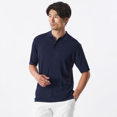 極美品✨定価１.２万❤️　白　洗える　ポプリンステッチノーカラーシャツブルゾン コットンピケ バミューダプリント ポロシャツ