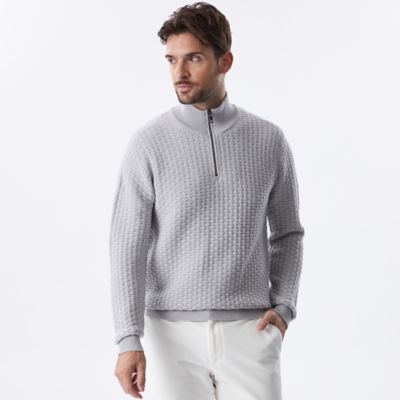 ＜EPOCA UOMO (Men)＞ウールハーフジップブリックニット（Ｍ１Ｎ２９４５３＿＿）
